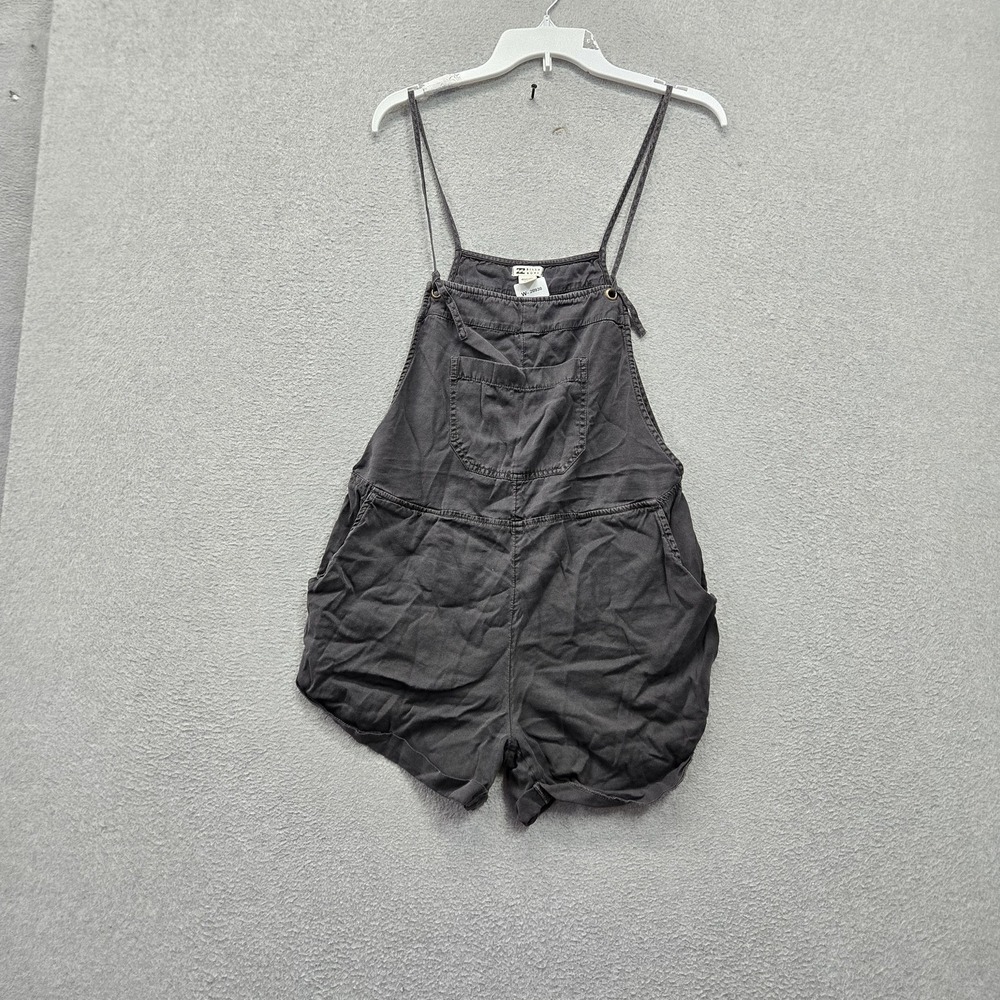 Billabong Women Romper M Gray Overall Shorts 2.5" Inseam